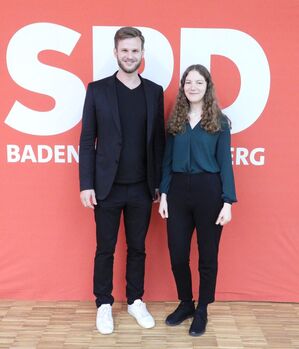 Robin Mesrosch SPD-Kreisvorsitzender SIG/SPD Landtagskandidatin Romana Fuchs